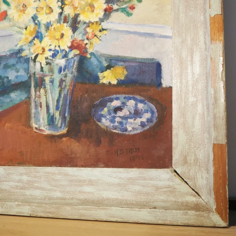 D101 3 french impressionist floral oil painting hermitage antiques devon