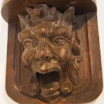 D103 3 oak carved green man corbel shelf hermitage antiques devon D103 3 oak carved green man corbel shelf hermitage antiques devon