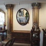 M103 4 Ebonized oval mirror Circa 1890 Hermitage Antiques Devon