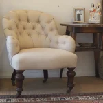 F106 card Smith&Co Upholstered button back armchair